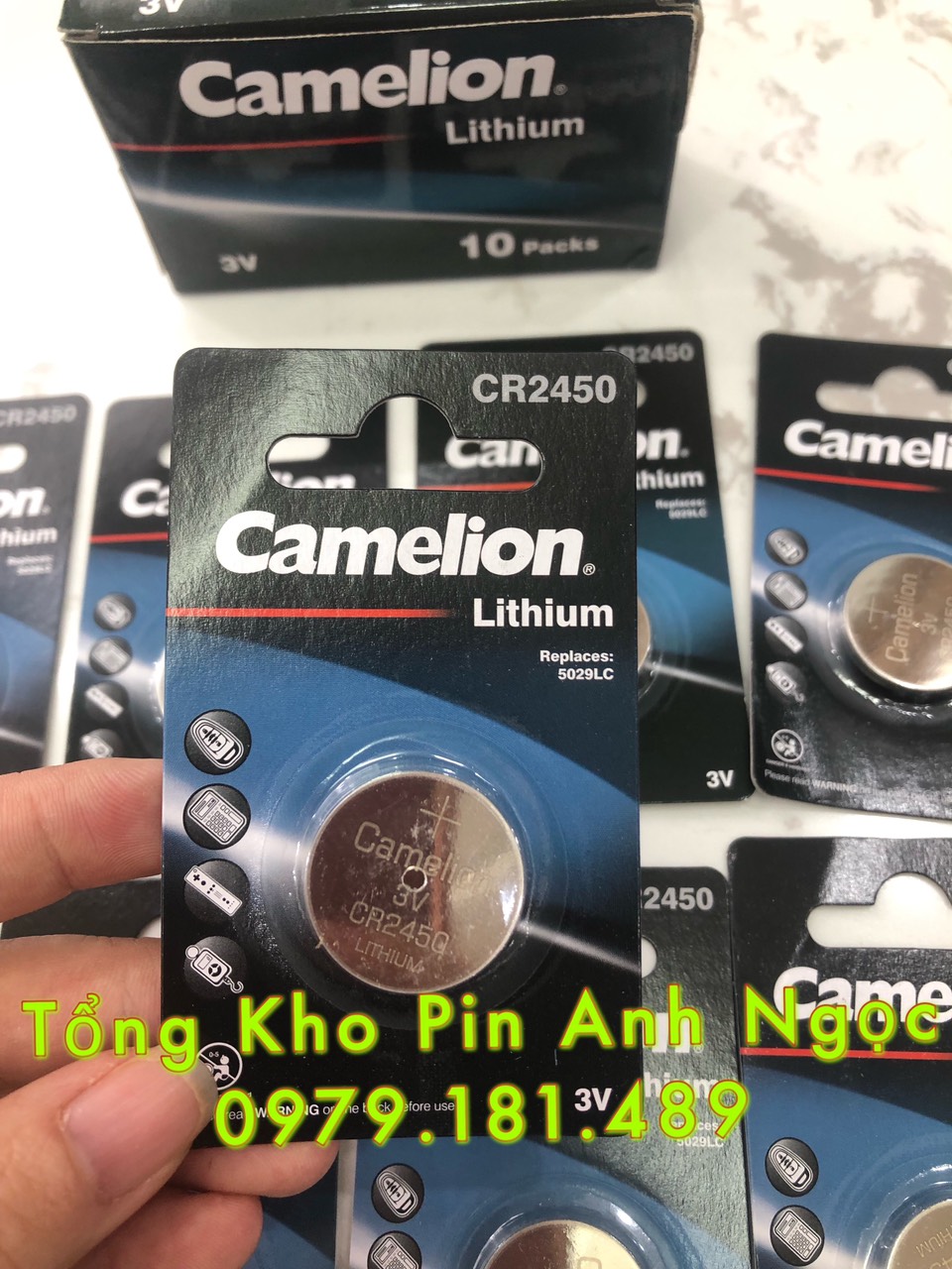Pin cr2450 camelion lithium 3v chính hãng - vỉ 1 viên