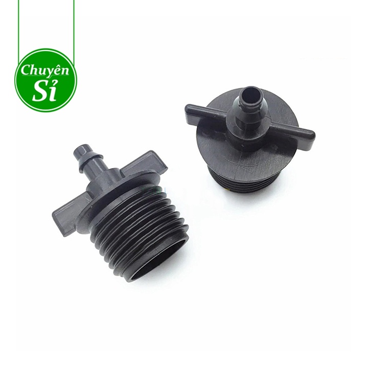 Đầu nối ren ngoài 21mm ra ống ldpe 6mm 8mm, chuyển ren 21/6, nối ren 21 ra ống 6 hoặc 8