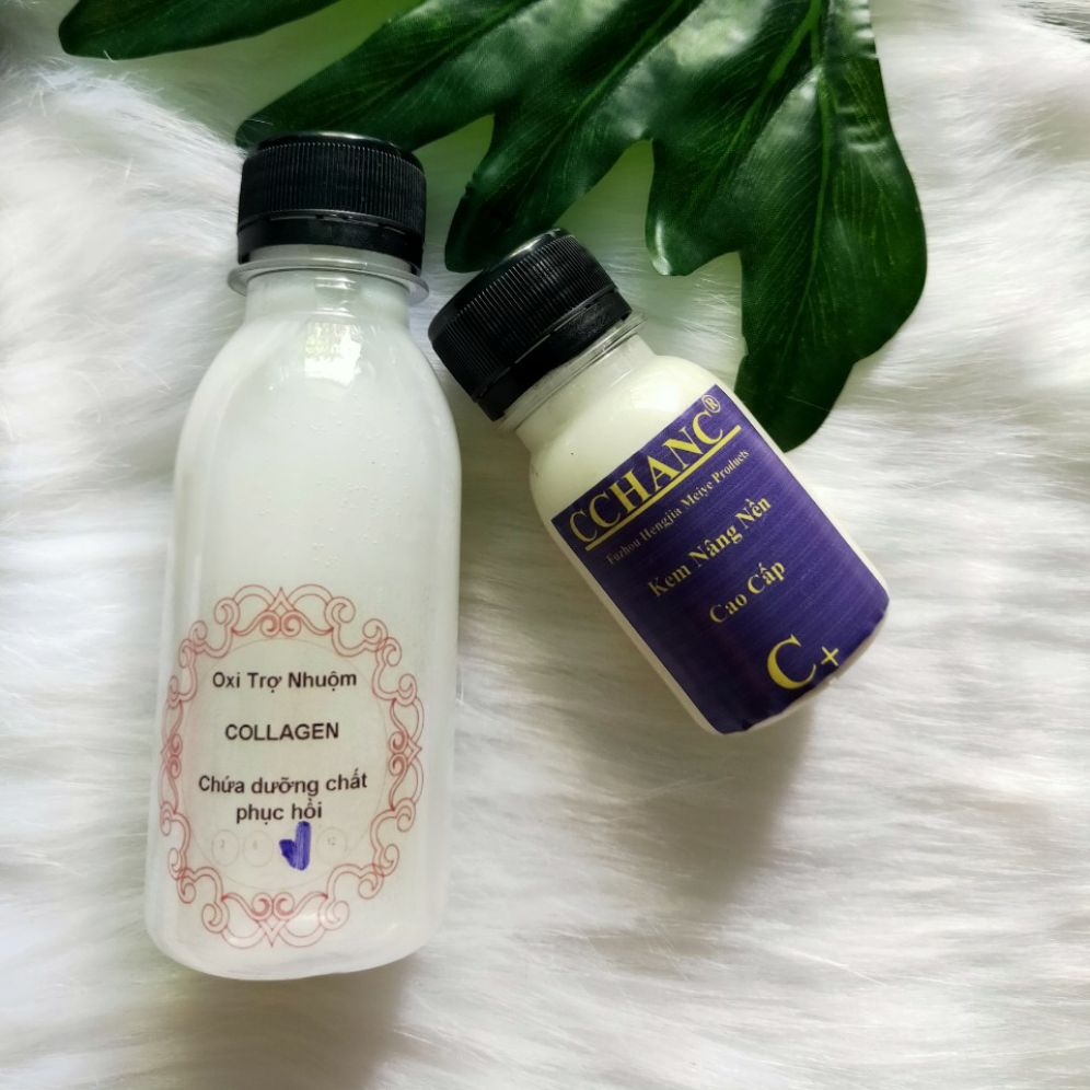 COMBO KEM TẨY TÓC KHÔNG HẠI TÓC (Kèm Oxi và găng tay)