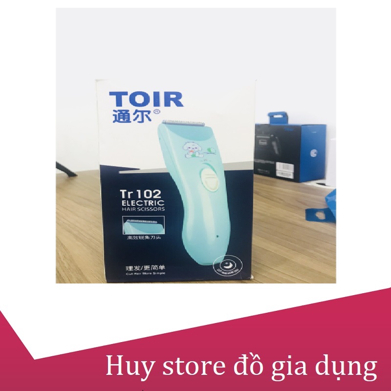 Tông đơ cắt tóc trẻ em sạc pin toir tặng kèm 4 đầu cữ cắt an toàn