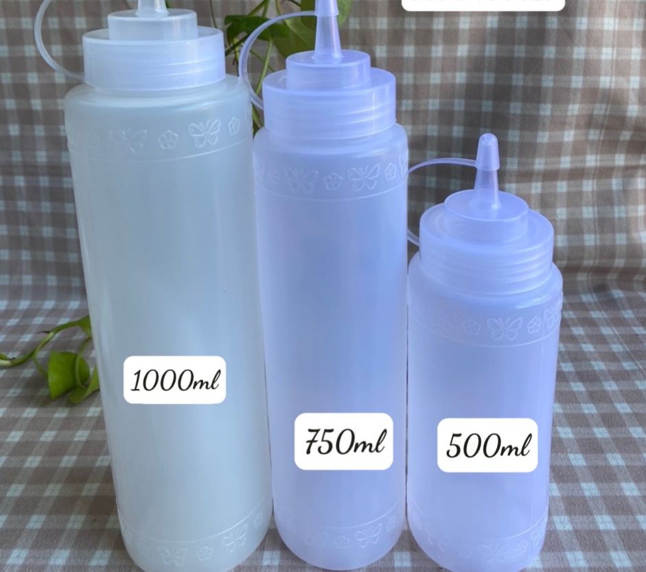 Chai nhựa đựng tương ớt, tương cà, nước sốt 500ml/750ml/1000ml