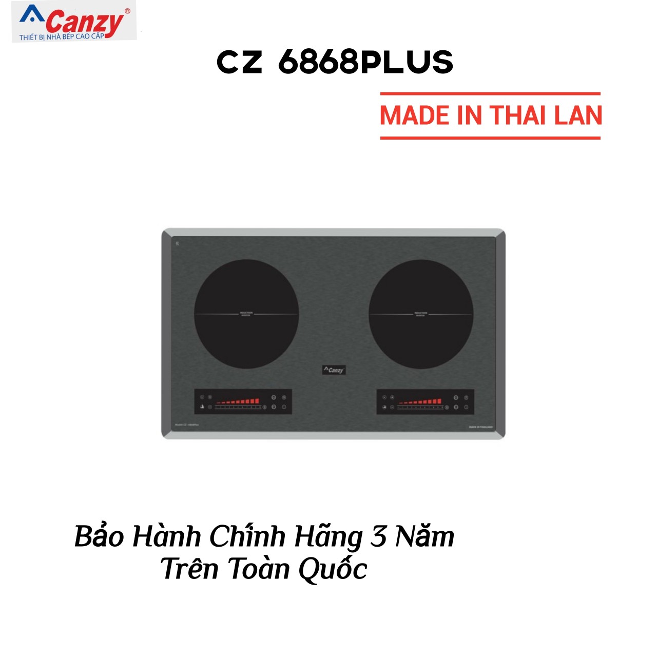 [Trả góp 0%]Bếp Từ Đôi Inverter Nhập Khẩu Thái Lan CANZY CZ6868PLUS