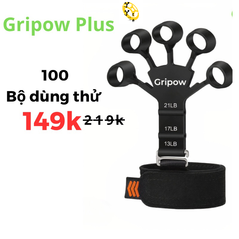 Dụng Cụ Tập Cơ Tay Bằng Silicone GRIPOW, Đồ Tập Cơ Ngón Tay Cẳng Tay Phục Hồi Chức Năng 6 Mức Độ Kháng Lực