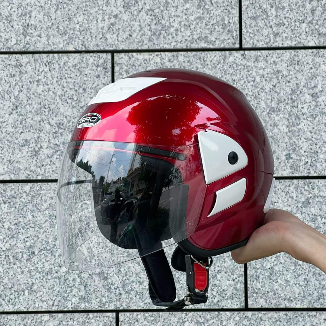 Mũ bảo hiểm Nam, Nữ có kính GRO dáng Honda cao cấp - full màu