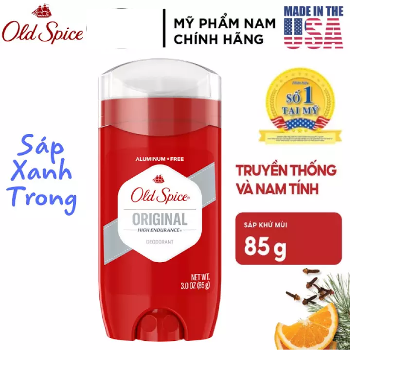 Lăn sáp khử mùi nam Old Spice Original Đỏ 85g High Endurance - Mỹ