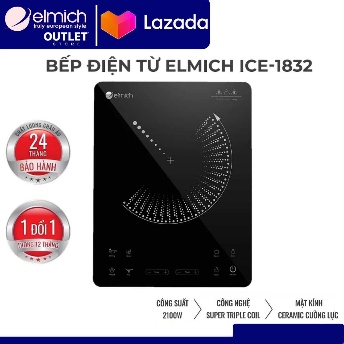 Bếp điện từ elmich ice-1832