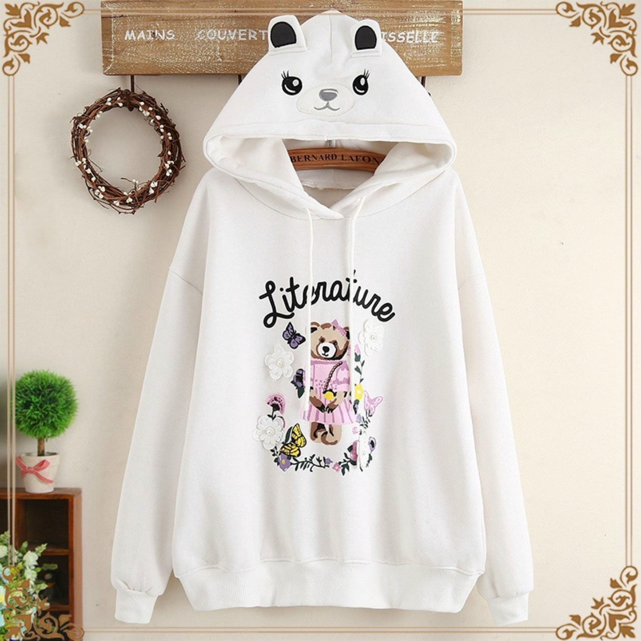 ÁO KHOÁC, ÁO HOODIE NAM NỮ CHUI ĐẦU KIỂU CON GẤU DIÊU DỄ THƯƠNG PSS