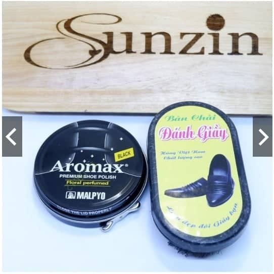 Xi đen hàn quốc Aromax + bàn chải đánh giầy PT19