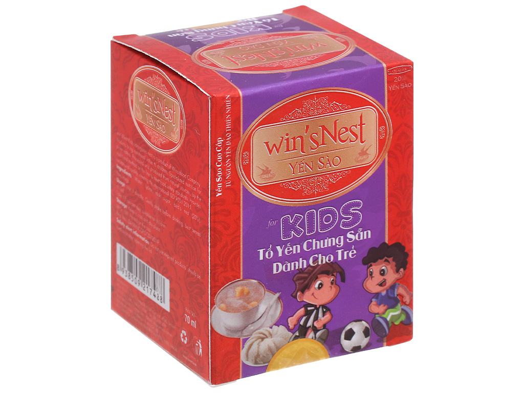 3 LỌ Yến sào win'sNest kids 20% tổ yến chưng sẵn dành cho trẻ em (70ML/LỌ) sản phẩm thích hợp cho trẻ em từ 1 tuổi trở lên.
