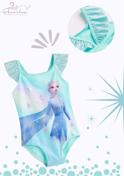 Đồ bơi annie đồ bơi elsa xanh kim tuyến