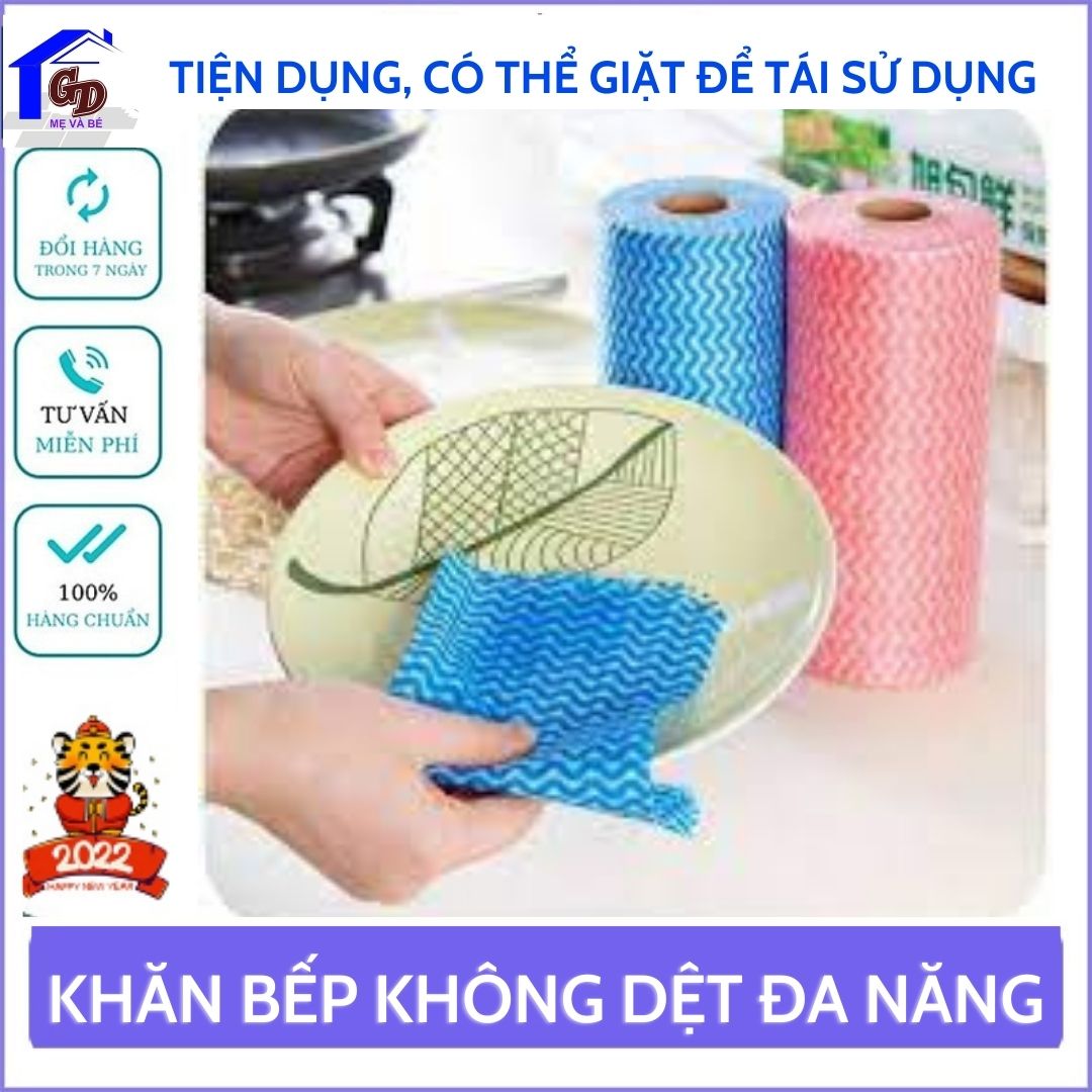 Cuộn Giấy Lau Bếp Đa Năng 220 Tờ Siêu Dai Có Thể Giặt Được, Siêu Tiện Dụng Cho Bếp Của Bạn