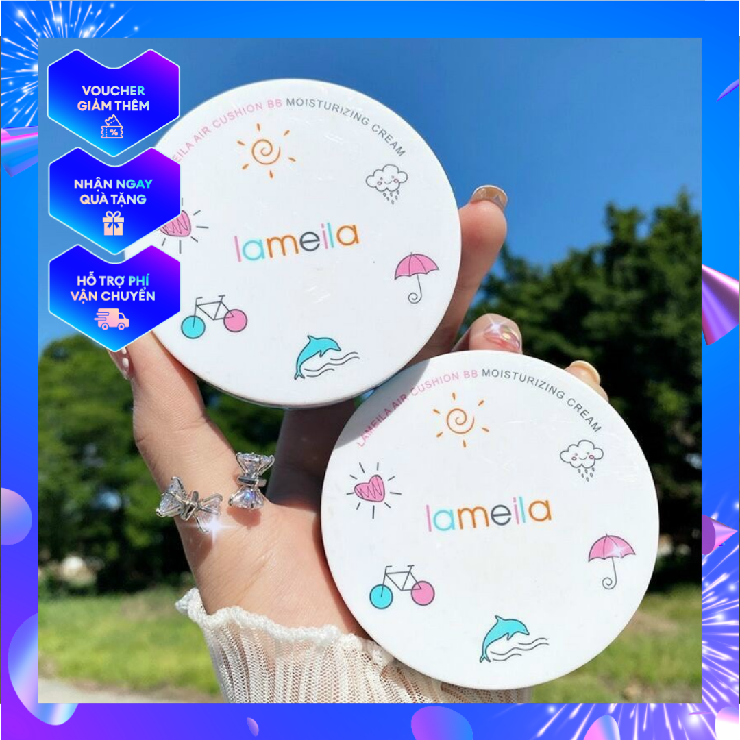 Phấn nước phấn phủ Cushion BB Cream Lameila nội địa trung hộp màu xanh - Khangkhangbeauty