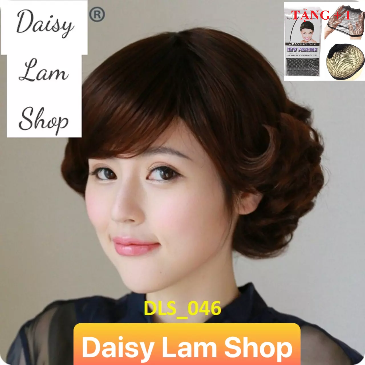 [ TẶNG TRÙM LƯỚI ] - [ HÌNH THẬT ] - Tóc giả nguyên đầu màu Vàng S046 [MÀU VÀNG]