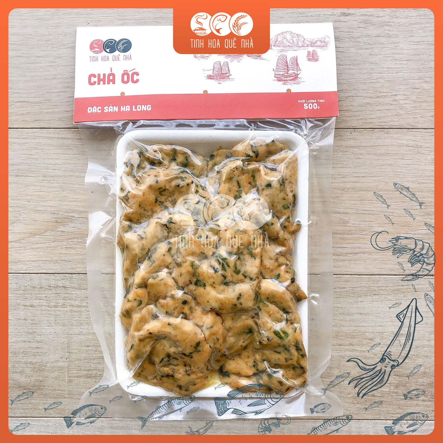 Chả ốc hạ long khối lượng 500g tinh hoa quê nhà