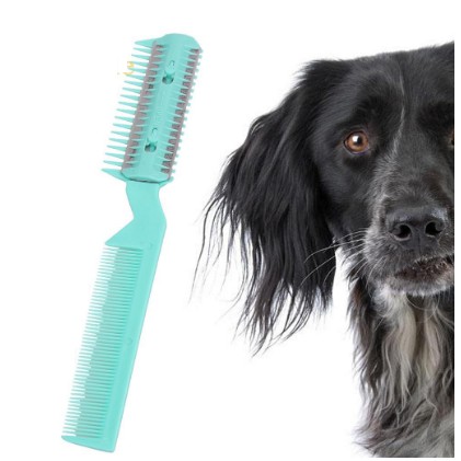 Lược 2 đầu 2 dao cạo chuyên chải lông thú cưng chó mèo tiện