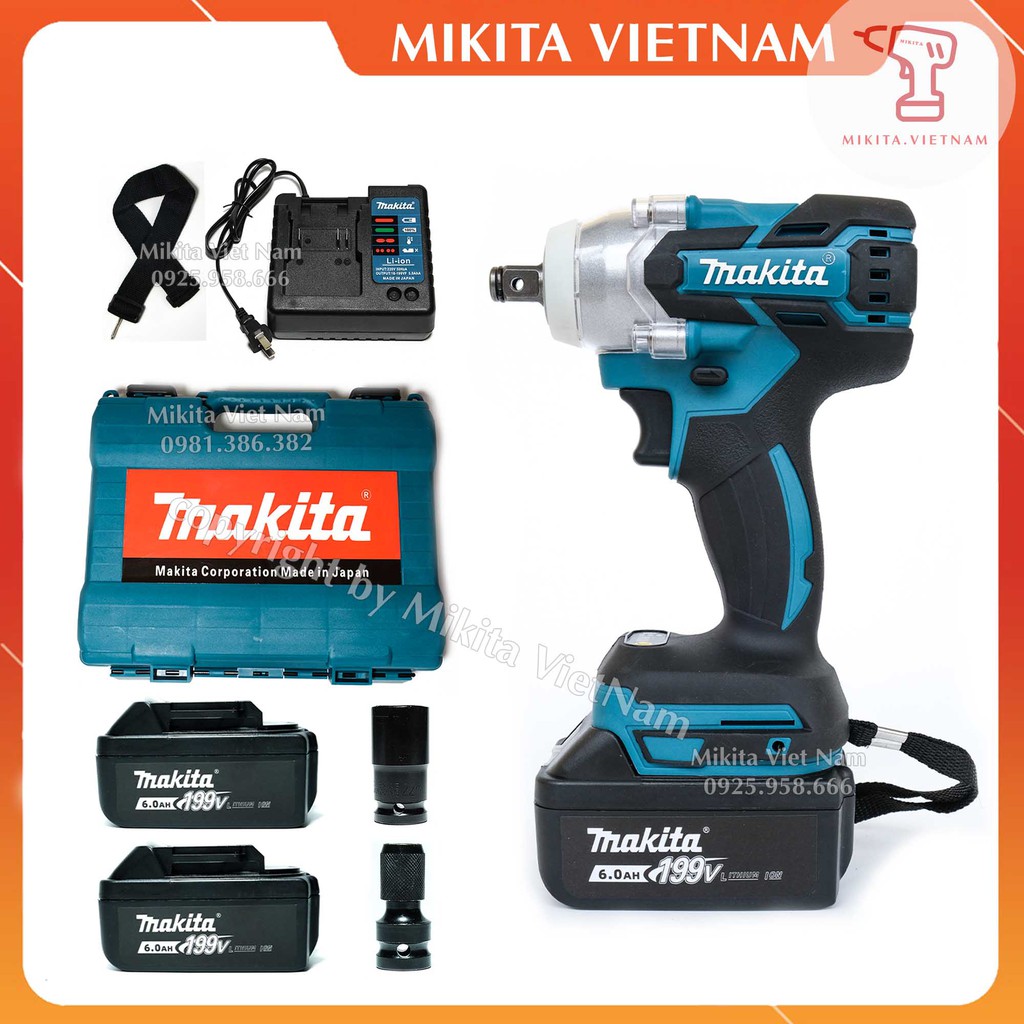 Máy siết bulong makita 199v không chổi than - loại 1 - 3 tốc độ