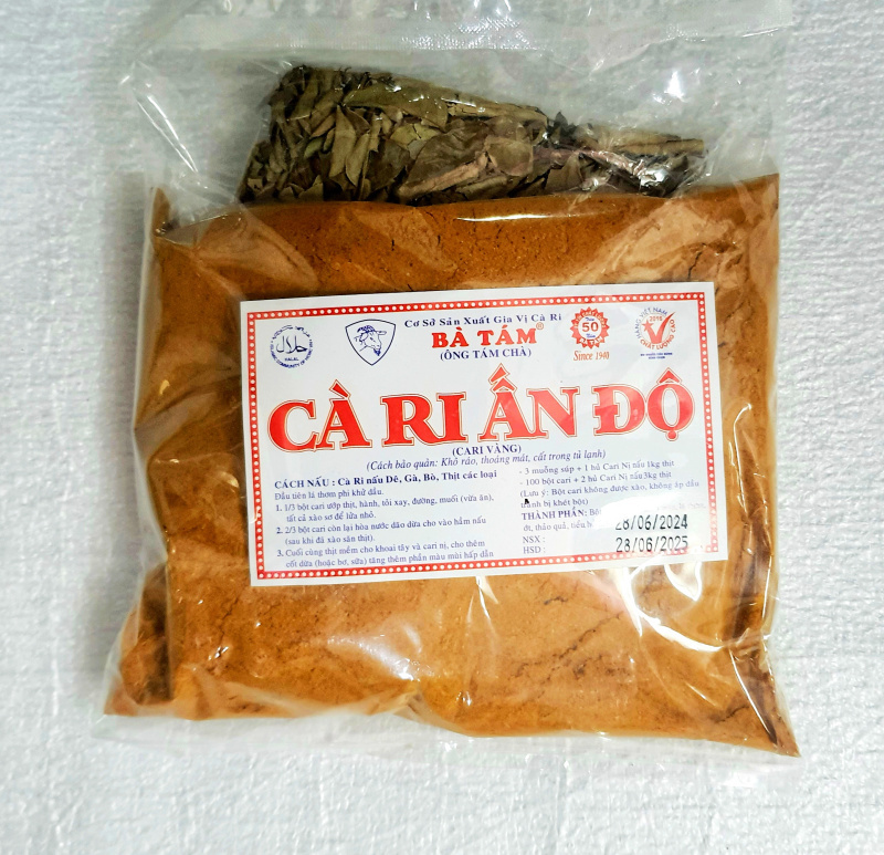 Bột thơm bột gia vị nấu cà ri ấn độ bà tám gói 500g