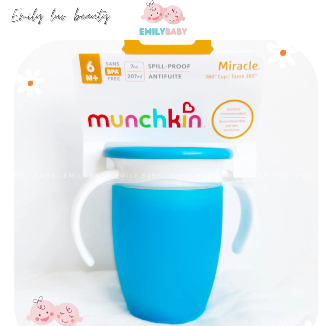 Ly uống nước 360 độ chống tràn Munchkin cho bé 6M+