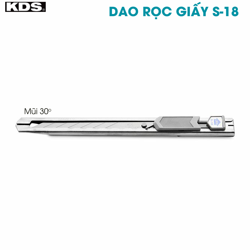 Dao rọc giấy inox 30 độ 9mm kds nhật bản s-18