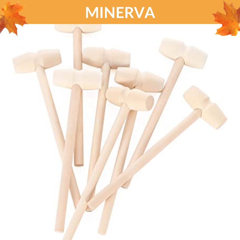 Búa gỗ mini đầu tròn MINERVA dùng làm thủ công, làm bánh, gõ khuôn socola