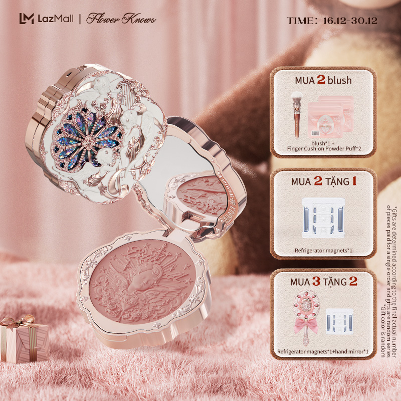  Flower Knows Little Angel Collection kem má hồng 6g năm màu Vào da tự nhiên makeup 