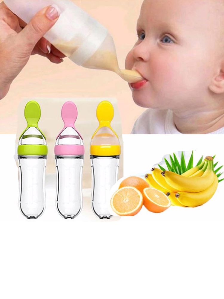 cw Baby Spoon Bottle Feeder Dropper Silicone Spoons for Feeding Kids
