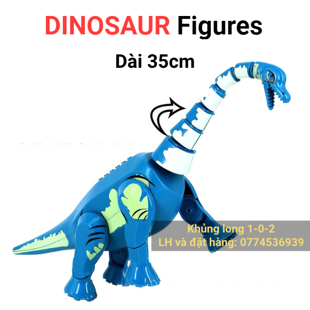 Đồ Chơi Khủng Long Cổ Dài 35cm Jurassic World Màu Xanh Dương