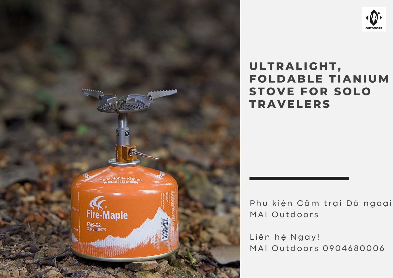 Bếp gas siêu nhẹ titanium fire maple fms-116t
