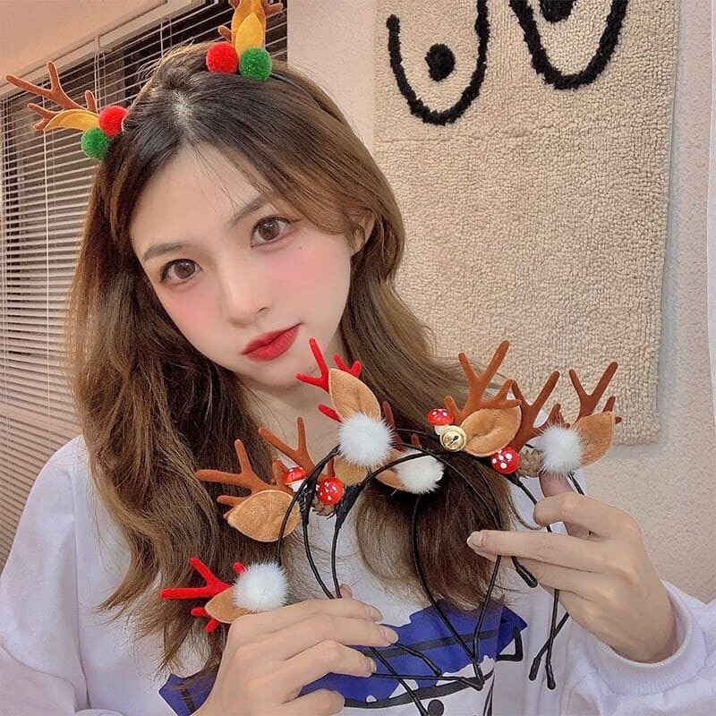 Bờm dáng sinh, bờm tuần lộc - Bờm cài tóc tuần lộc Noel mừng Giáng Sinh về , mẫu xinh siêu kute cho nữ