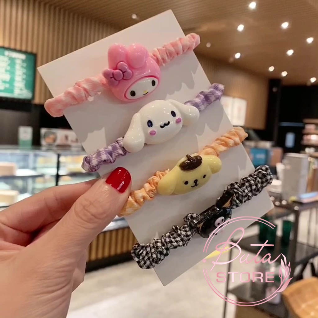 Dây buộc tóc dây chun hoạ tiết hoạt hình cute buta