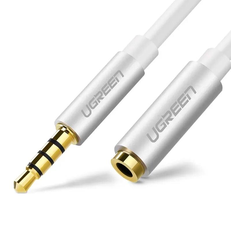 Ugreen 20850 20cm màu bạc cáp âm thanh 3.5mm nối dài 20850