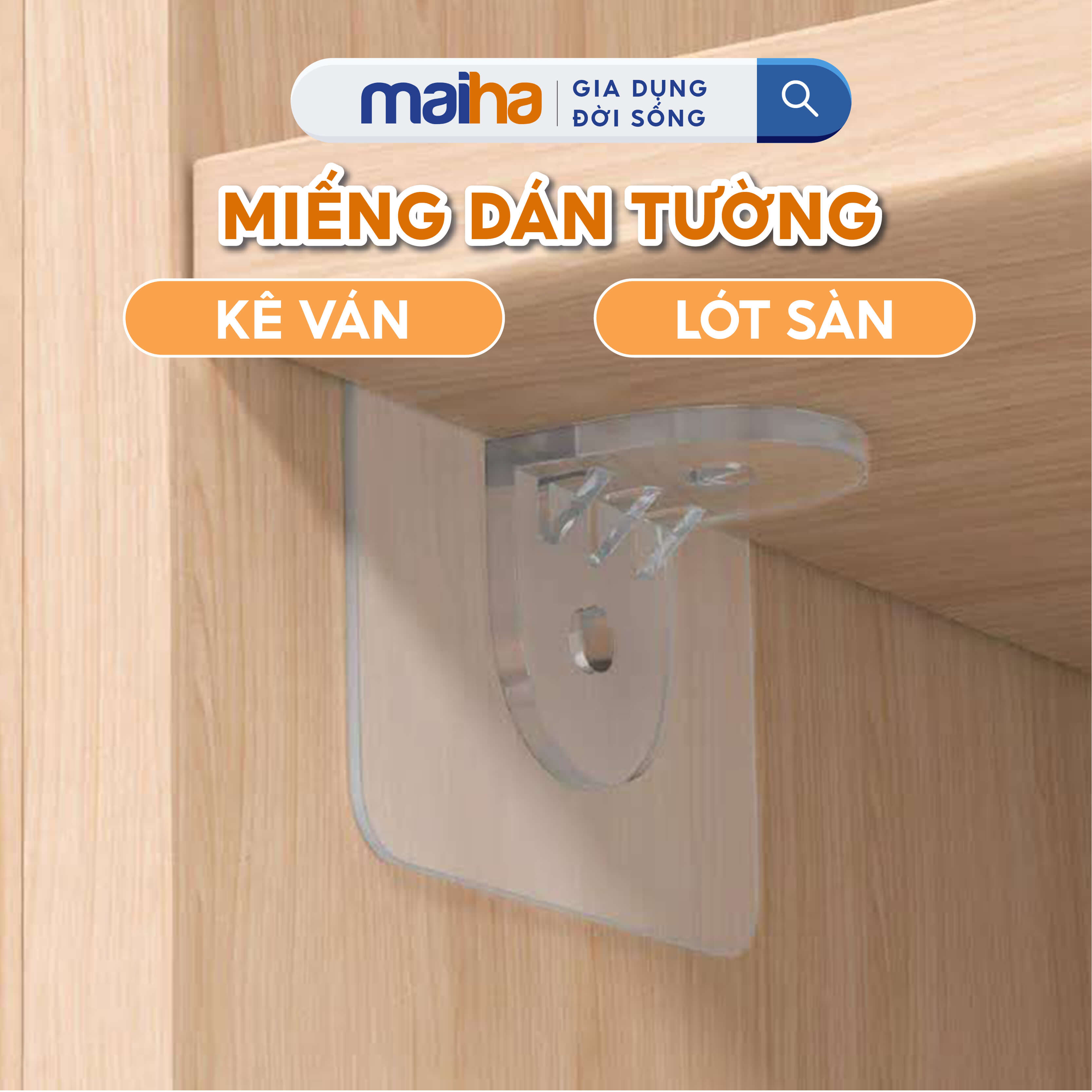 Miếng dán tường kê sàn móc dán tường kê ván lót sàn keo dày chịu lực tốt không khoan đục maiha