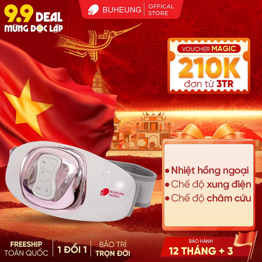 Đai massage bụng Buheung MK-340, bảo hành 12 tháng