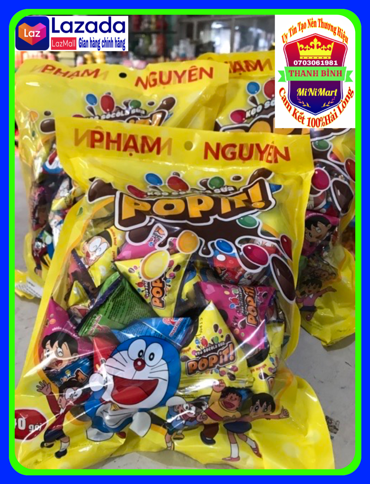 kẹo socola popit' phạm nguyên gói 240g x40 cái