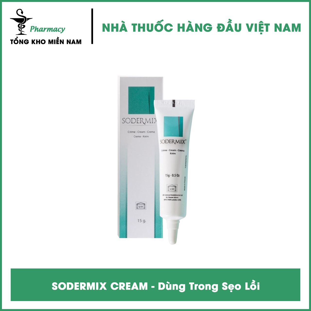 SODERMIX CREAM - Dùng Trong Sẹo Lồi & Các Bệnh Ngoài Da