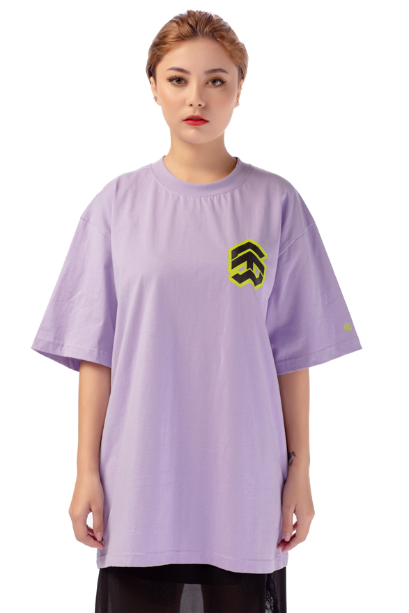 5THEWAY® /stroke/ BIG LOGO NEW TEE™ in PASTEL LILAC aka Áo Thun Tím Tay Ngắn