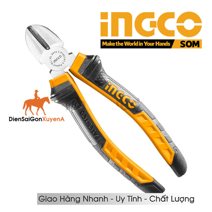 Kìm kềm cắt 7inch 180mm diagonal cutting pliers ingco hdcp08188