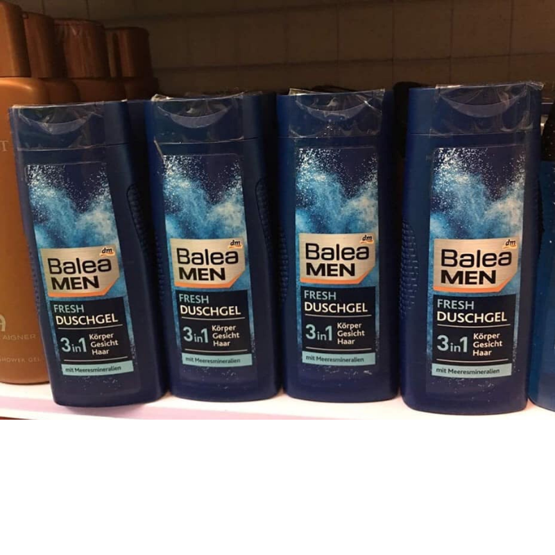 Sữa tắm Balea Men, sữa tắm của Đức, được chiết xuất tự nhiên, tăng độ ẩm cho da, da mịn màng, mùi hương thơm ngát, nguồn hàng Đức giá rẻ, Date mới