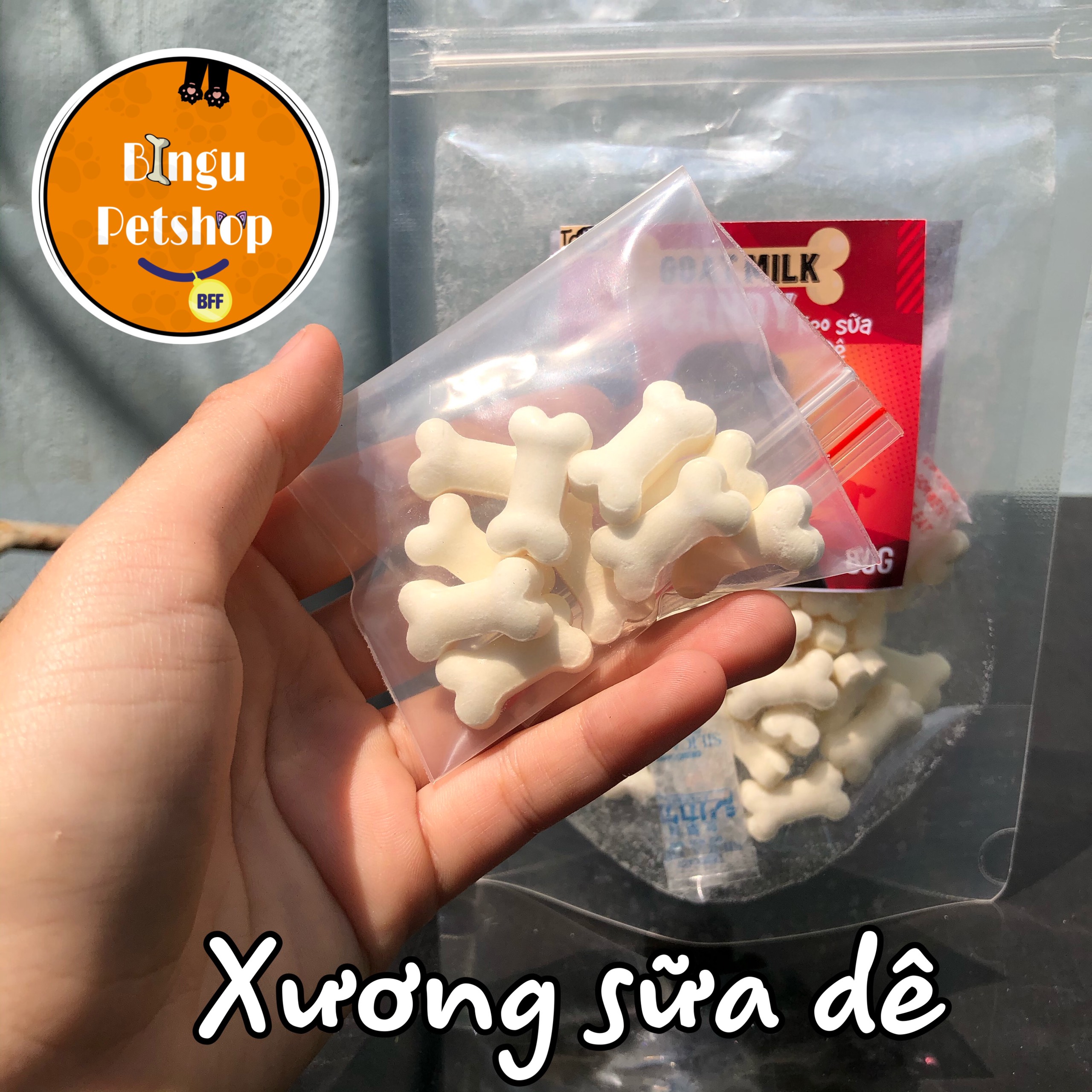[ LẺ 10 VIÊN ] Kẹo xương sữa dê bổ sung canxi cho chó, mèo, hamster