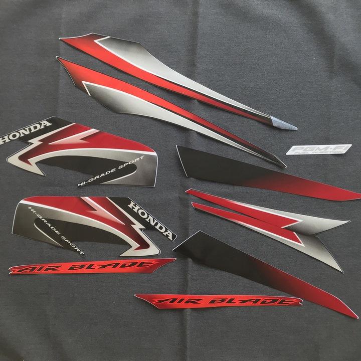 [HCM]BỘ TEM XE MÁY TEM 3 LỚP AIR BLADE THÁI 2009 MẪU MỚI MÀU ĐỎ ĐEN