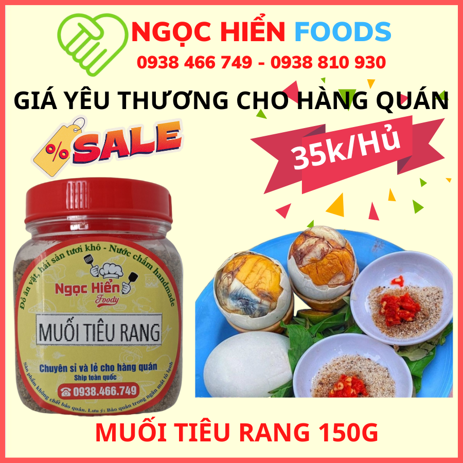 Muối tiêu rang thần thánh, hàng nhà làm 1 hủ 150g, NGỌC HIỂN FOODY
