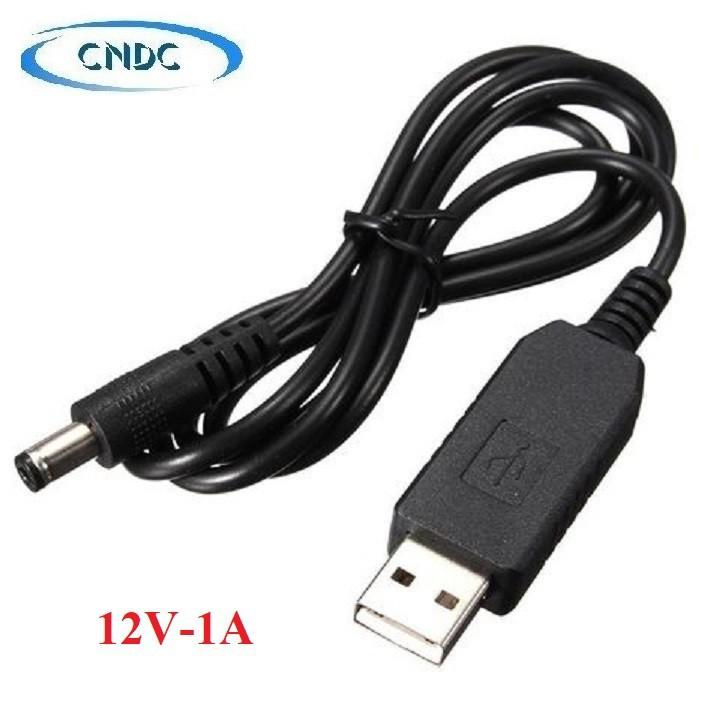 Cáp chuyển đổi điện áp 5V thành 9v/12V-1A Dùng cho modem Wifi - Cúp điện vẫn có Wifi