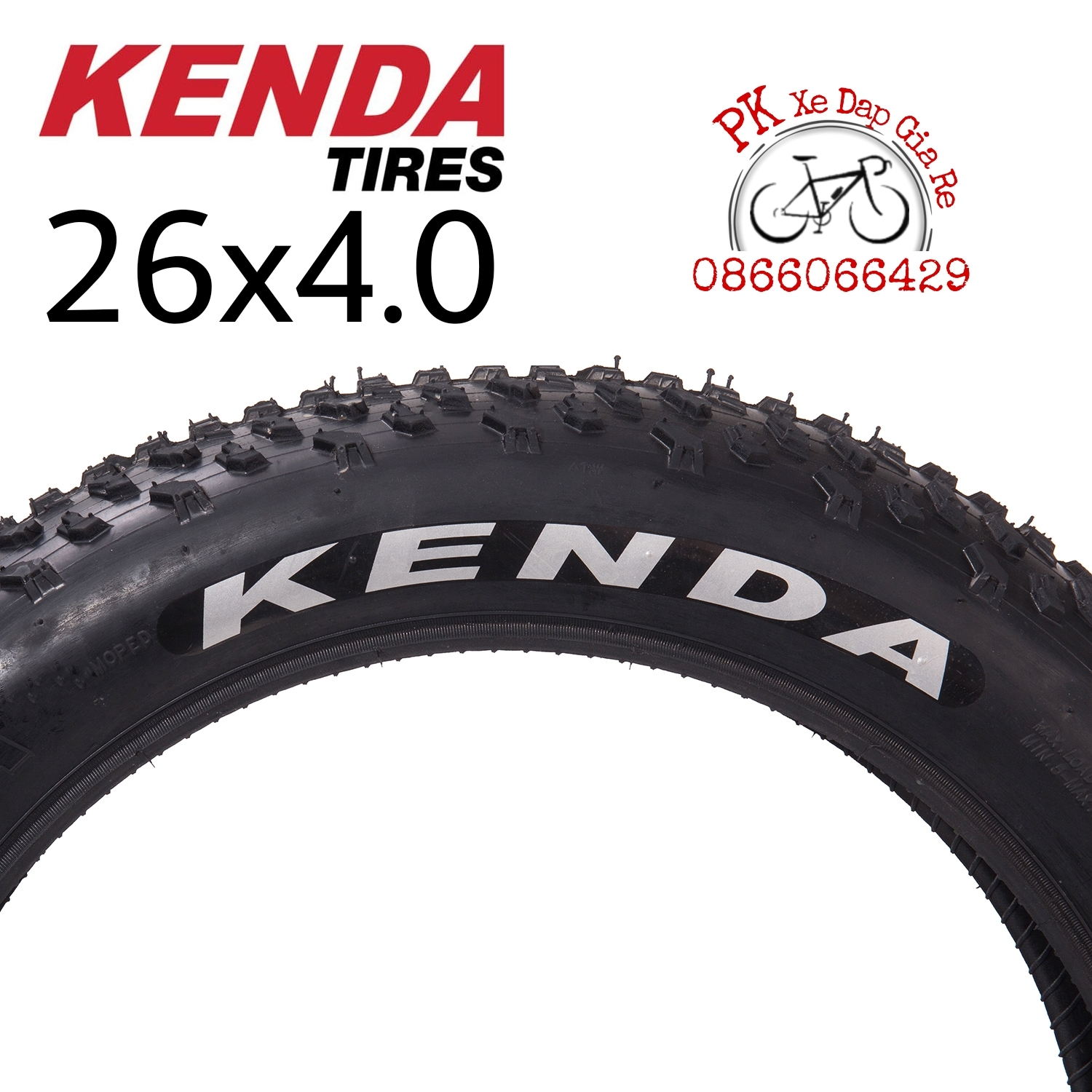 Lốp xe đạp bánh béo 26x4.0 - săm lốp vỏ ruột kenda xe đạp bánh béo 26x4.0