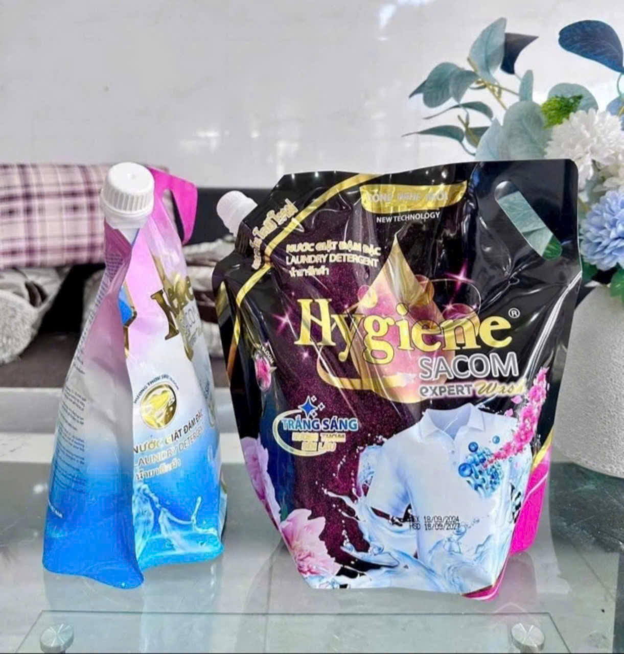 (Combo 2 Túi) Nước Giặt Xả 3in1 Công Nghệ Thái Hygiene Đậm Đặc Siêu Thơm -Túi 1800ml