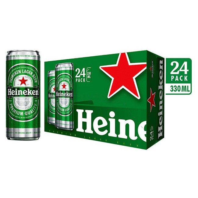 Thùng 24 lon heniken sleek 330ml