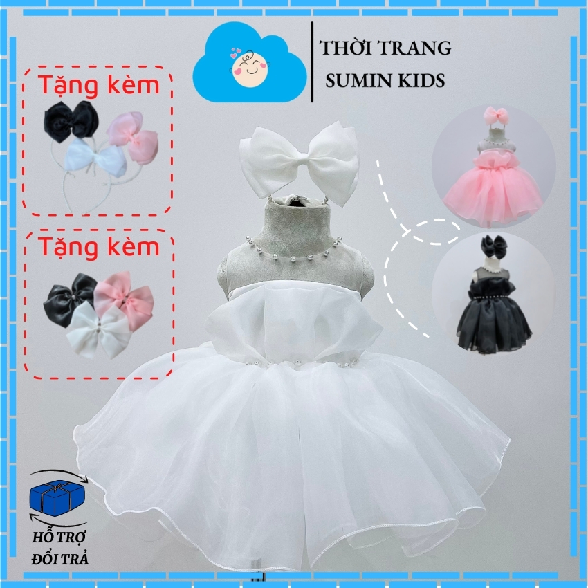 Đầm công chúa bé gái mẫu váy công chúa cho bé gái mã bèo ngực xòe đẹp cho bé yêu SUMIN KIDS