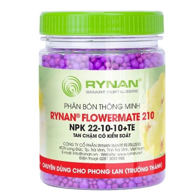 Phân tan chậm rynan 210 npk 22-10-10+te
