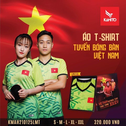 [BẢN LIMITED] ÁO THUN T-SHIRT TUYỂN BÓNG BÀN VIỆT NAM KAMITO