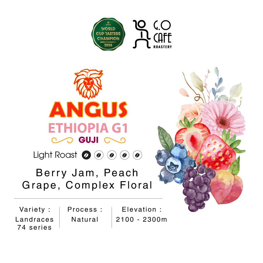 Cà phê đặc sản Ethiopia Guji Angus (Lion King) G1 Natural - G.O Cafe Roastery