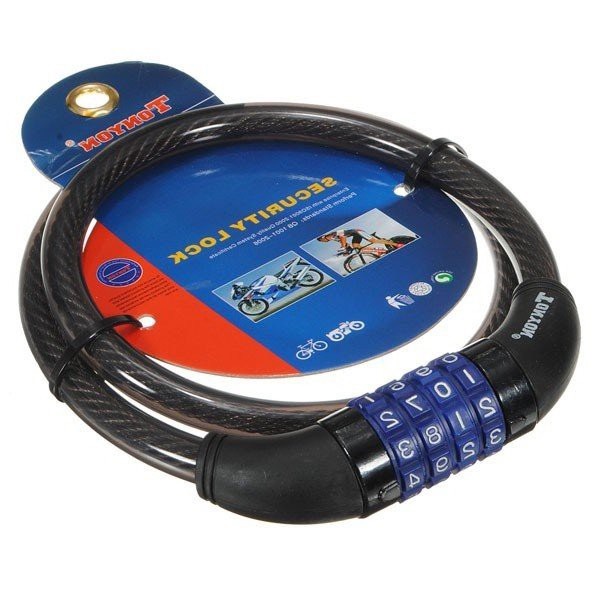 Khoá dây cáp xe đạp khóa dây chống trộm tonyon ty - 4271, khóa xe đạp mã 4 số loại tốt
